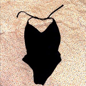 Hollister Black One Piece Low-Back swimsuit